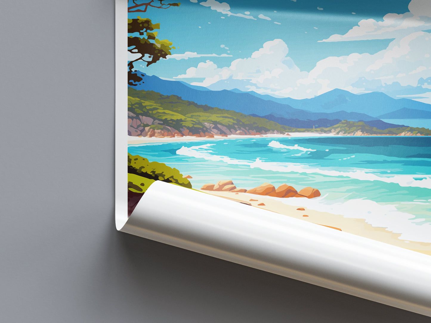 Wineglass Bay Travel Print Wall Art Wineglass Bay Wall Hanging Home Décor Wineglass Bay Gift Art Lovers Wall Art Australia Poster Deco Gift