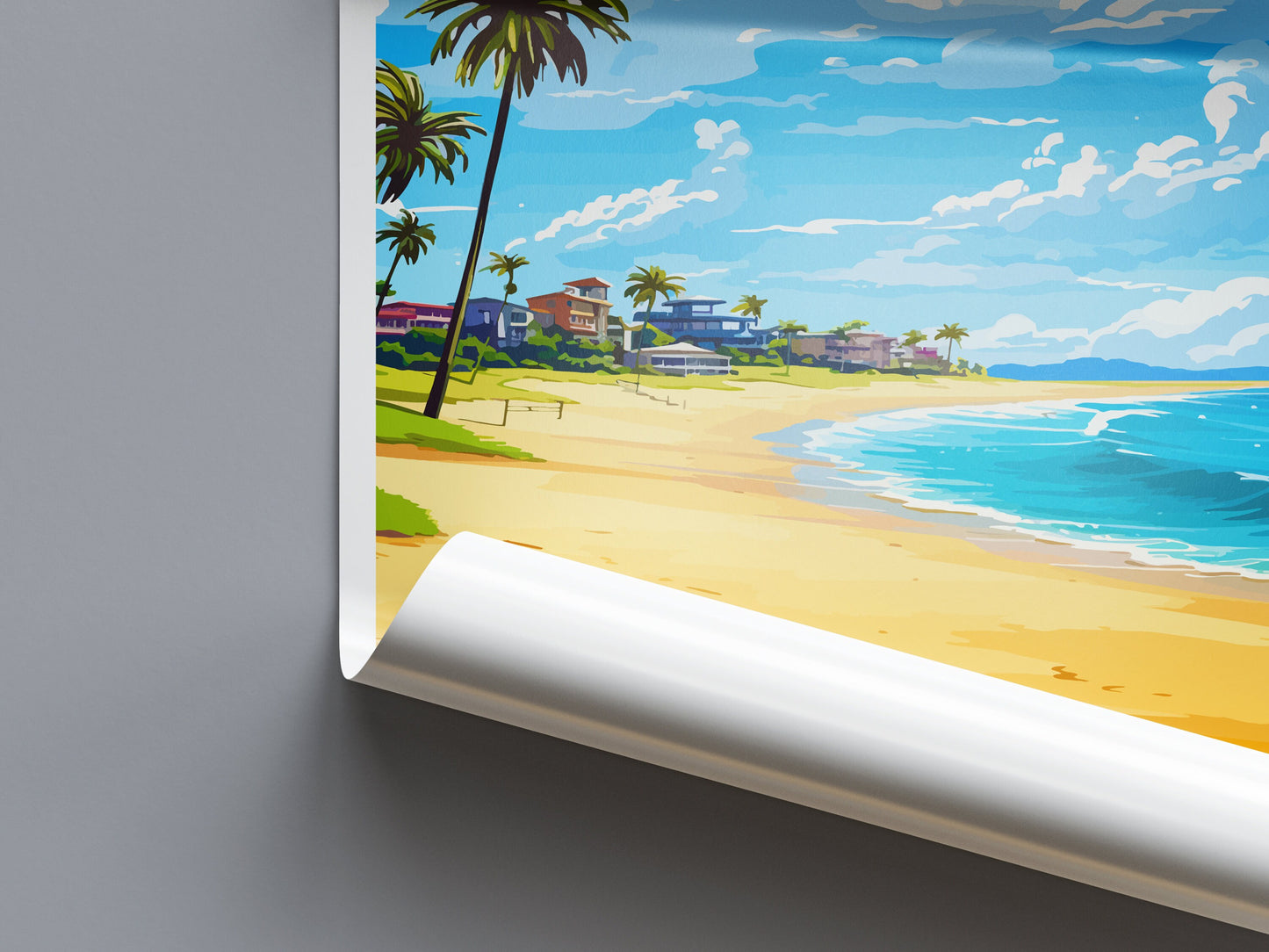 Noosa Main Beach Travel Print Wall Art Noosa Main Beach Wall Hanging Home Décor Noosa Main Beach Gift Art Lovers Wall Art Australia Poster