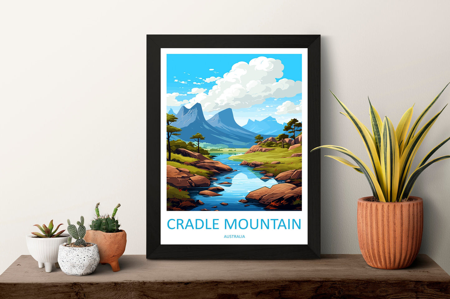 Cradle Mountain Travel Print Wall Art Cradle Mountain Wall Hanging Home Décor Cradle Mountain Gift Art Lovers Wall Art Australia Poster Art