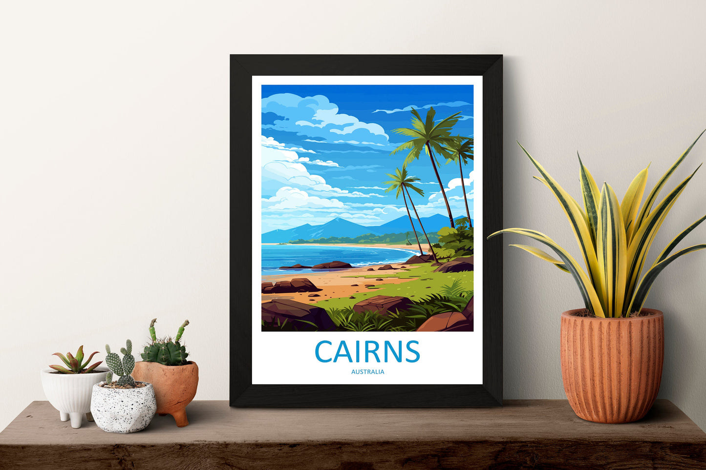 Cairns Travel Print Wall Art Cairns Wall Hanging Home Décor Cairns Gift Art Lovers Wall Art Australia Poster Art