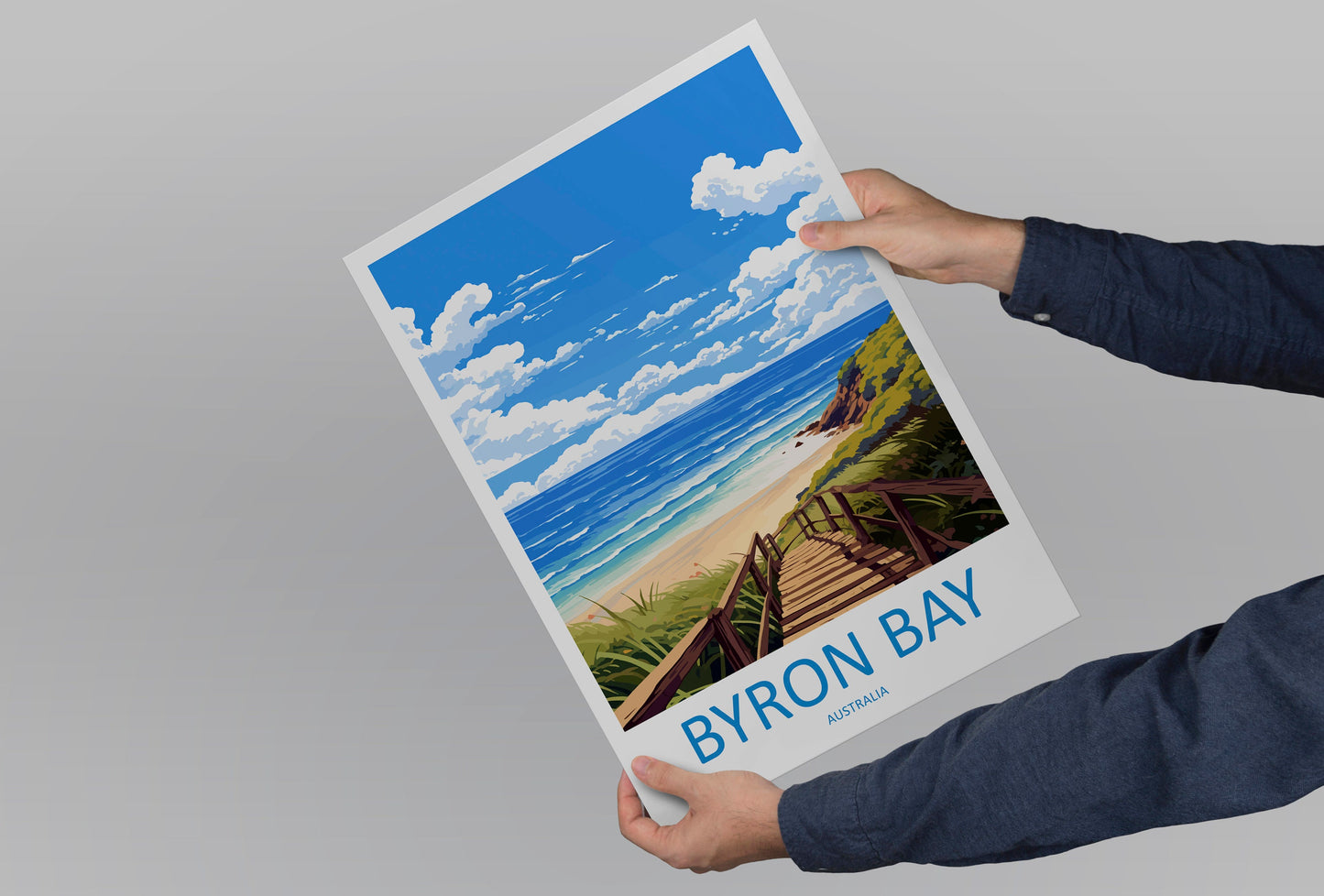Byron Bay Travel Print Wall Art Byron Bay Wall Hanging Home Décor Byron Bay Gift Art Lovers Wall Art Australia Poster Art