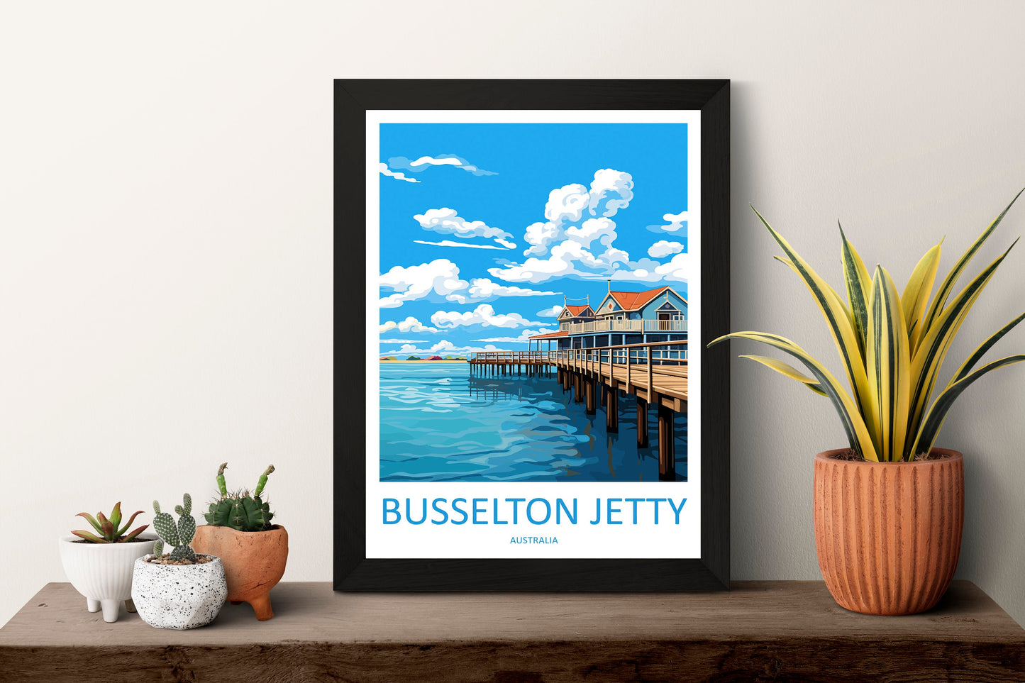 Busselton Jetty Travel Print Wall Art Busselton Jetty Wall Hanging Home Décor Busselton Jetty Gift Art Lovers Wall Art Australia Poster Art