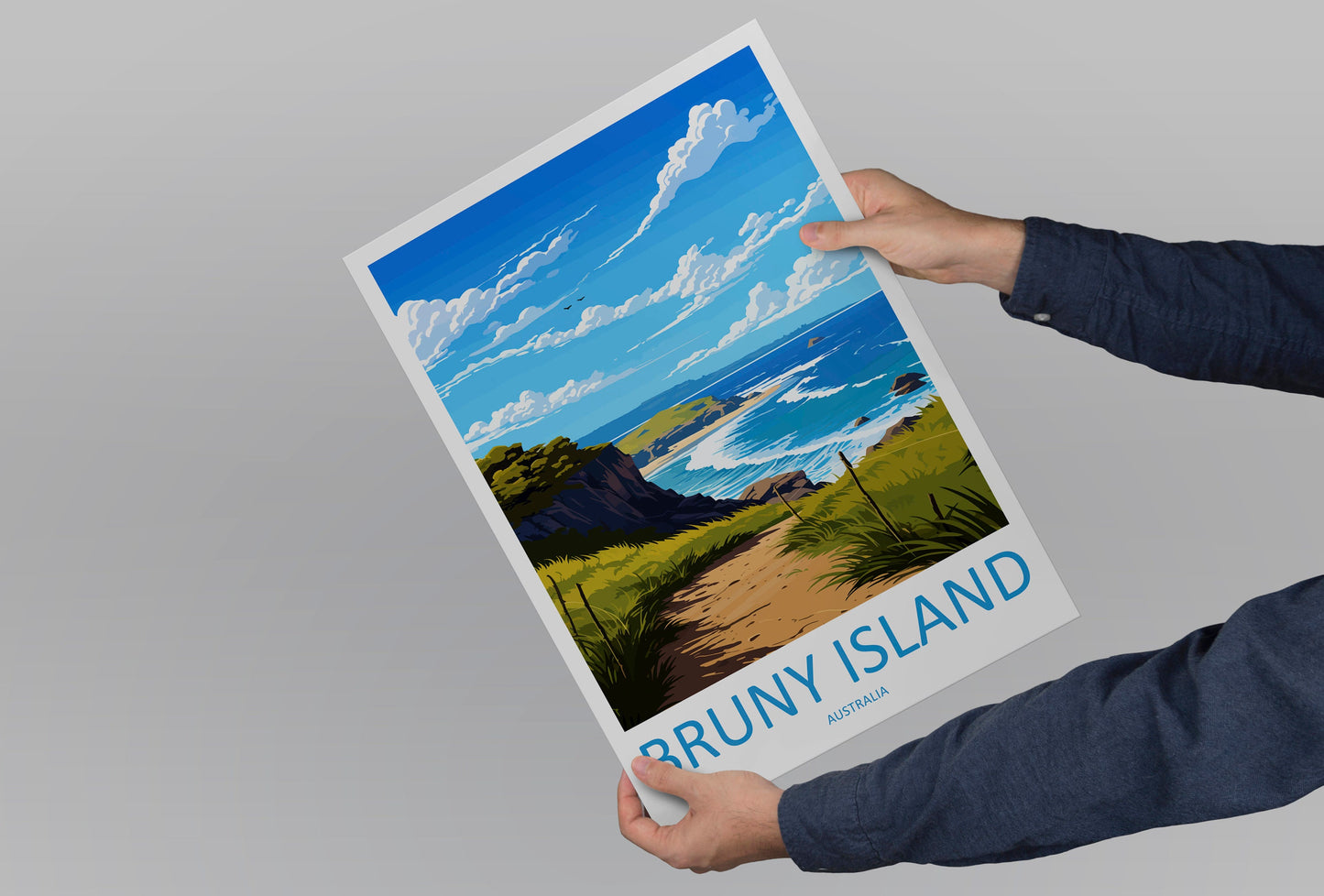 Bruny Island Travel Print Wall Art Bruny Island Wall Hanging Home Décor Bruny Island Gift Art Lovers Wall Art Australia Poster Art