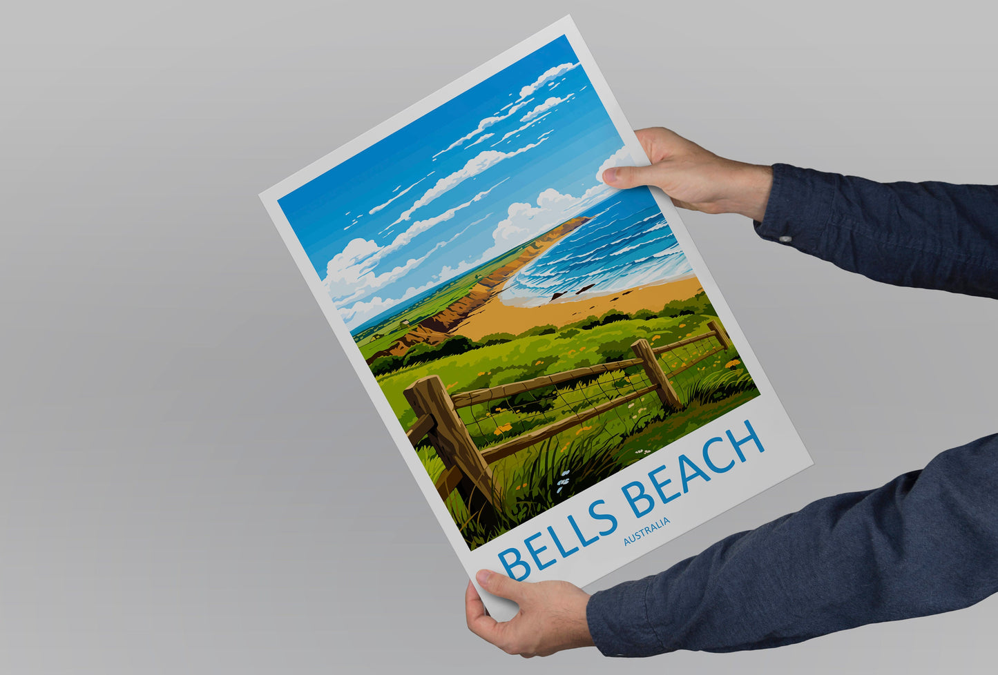 Bells Beach Travel Print Wall Art Bells Beach Wall Hanging Home Décor Bells Beach Gift Art Lovers Wall Art Australia Poster Art