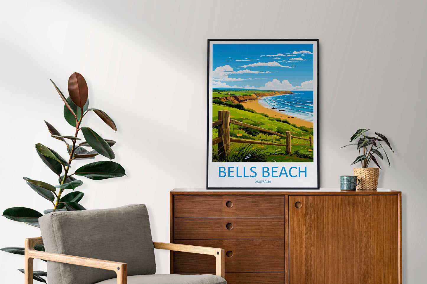 Bells Beach Travel Print Wall Art Bells Beach Wall Hanging Home Décor Bells Beach Gift Art Lovers Wall Art Australia Poster Art