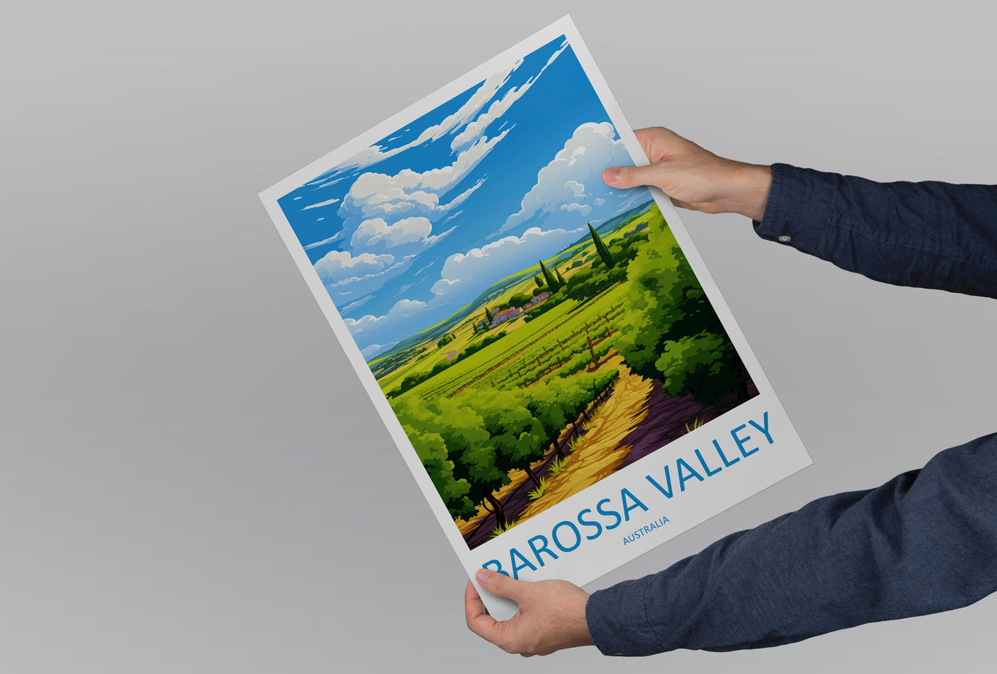 Barossa Valley Travel Print Wall Art Barossa Valley Wall Hanging Home Décor Barossa Valley Gift Art Lovers Wall Art Australia Poster Art