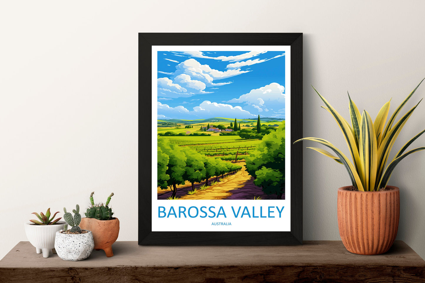 Barossa Valley Travel Print Wall Art Barossa Valley Wall Hanging Home Décor Barossa Valley Gift Art Lovers Wall Art Australia Poster Art