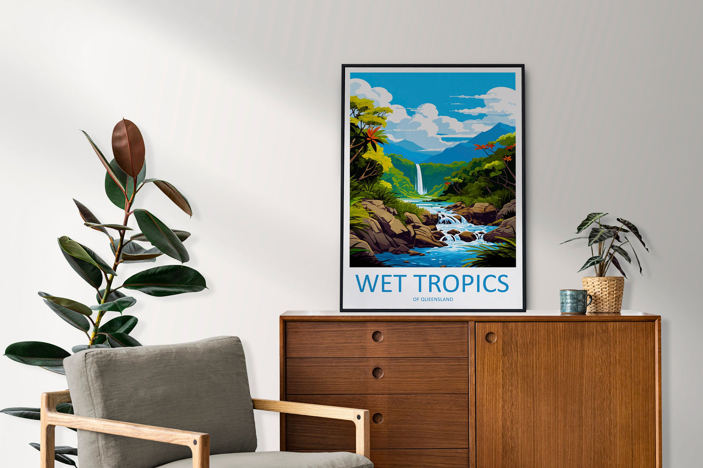 Wet Tropics Of Queensland Travel Print Wall Art Wet Tropics Of Queensland Wall Hanging Home Décor Wet Tropics Of Queensland Gift Art Lovers