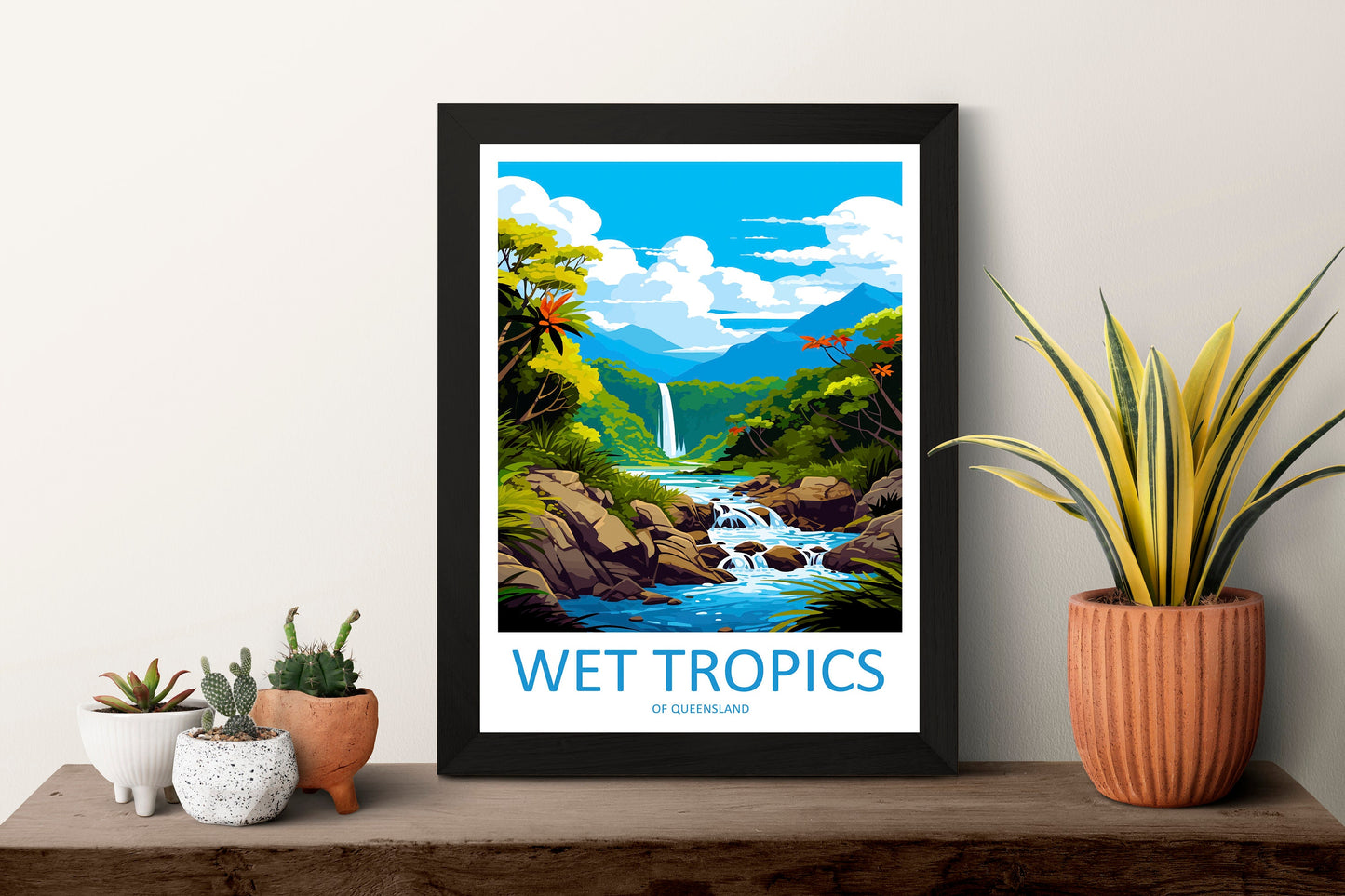 Wet Tropics Of Queensland Travel Print Wall Art Wet Tropics Of Queensland Wall Hanging Home Décor Wet Tropics Of Queensland Gift Art Lovers