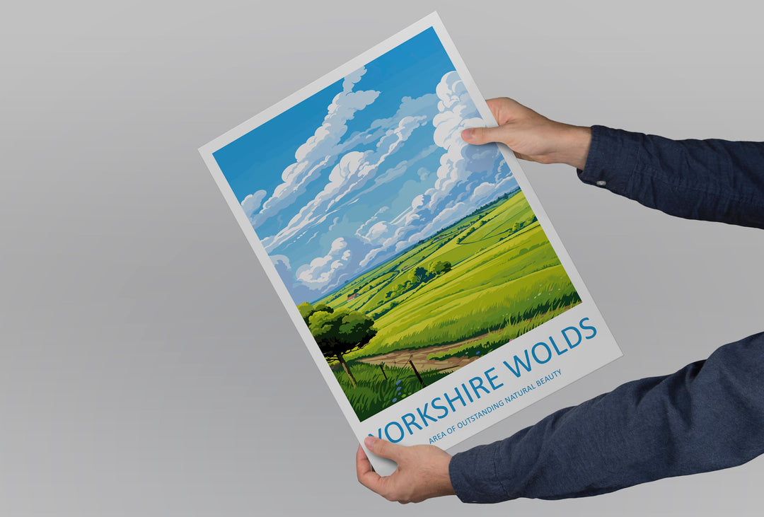 Yorkshire Wolds Travel Print Wall Art Yorkshire Wolds Wall Hanging Home Decor Yorkshire Wolds Gift Art Lovers Wall Art AONB Wall Print AONB