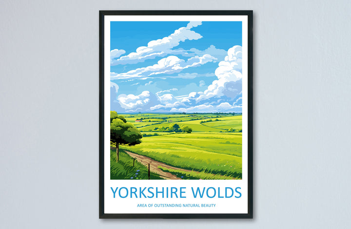 Yorkshire Wolds Travel Print Wall Art Yorkshire Wolds Wall Hanging Home Decor Yorkshire Wolds Gift Art Lovers Wall Art AONB Wall Print AONB