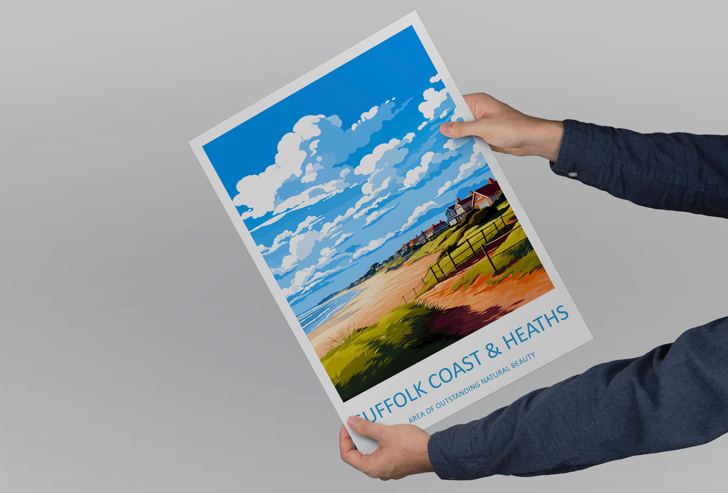Suffolk Coast Heaths Travel Print Wall Art Suffolk Coast Heaths Wall Hanging Home Decor Suffolk Coast Heaths Gift Art Lovers Wall Art