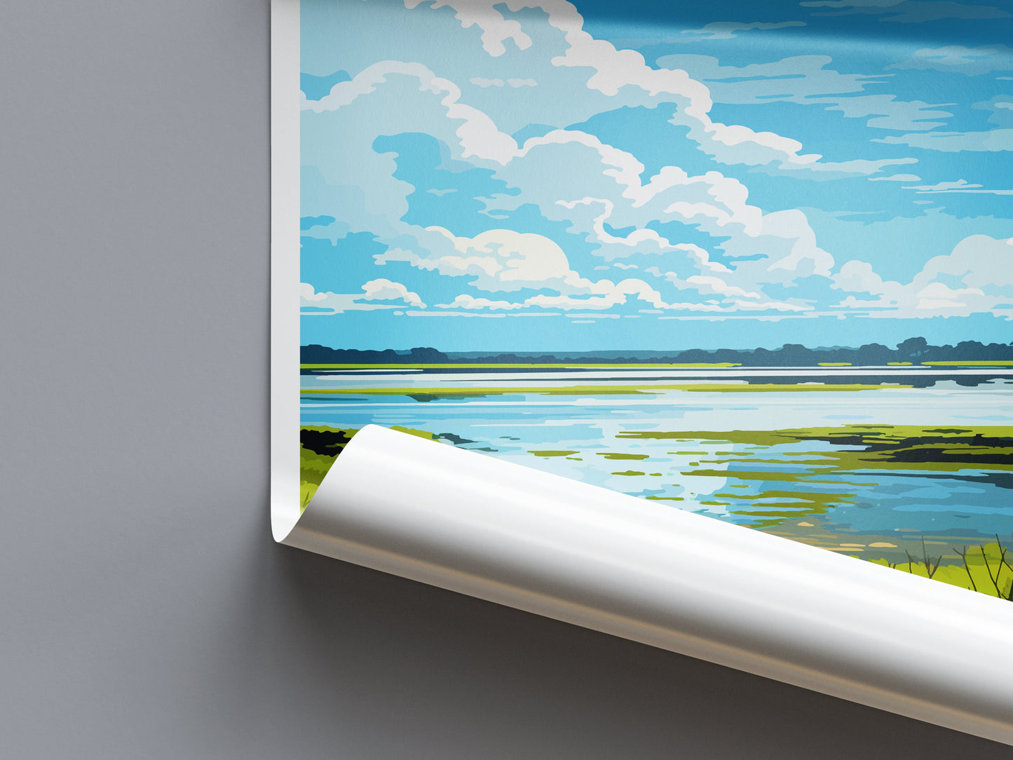 Strangford Lough Travel Print Wall Art Strangford Lough Wall Hanging Home Decor Strangford Lough Gift Art Lovers Wall Art AONB Wall Print