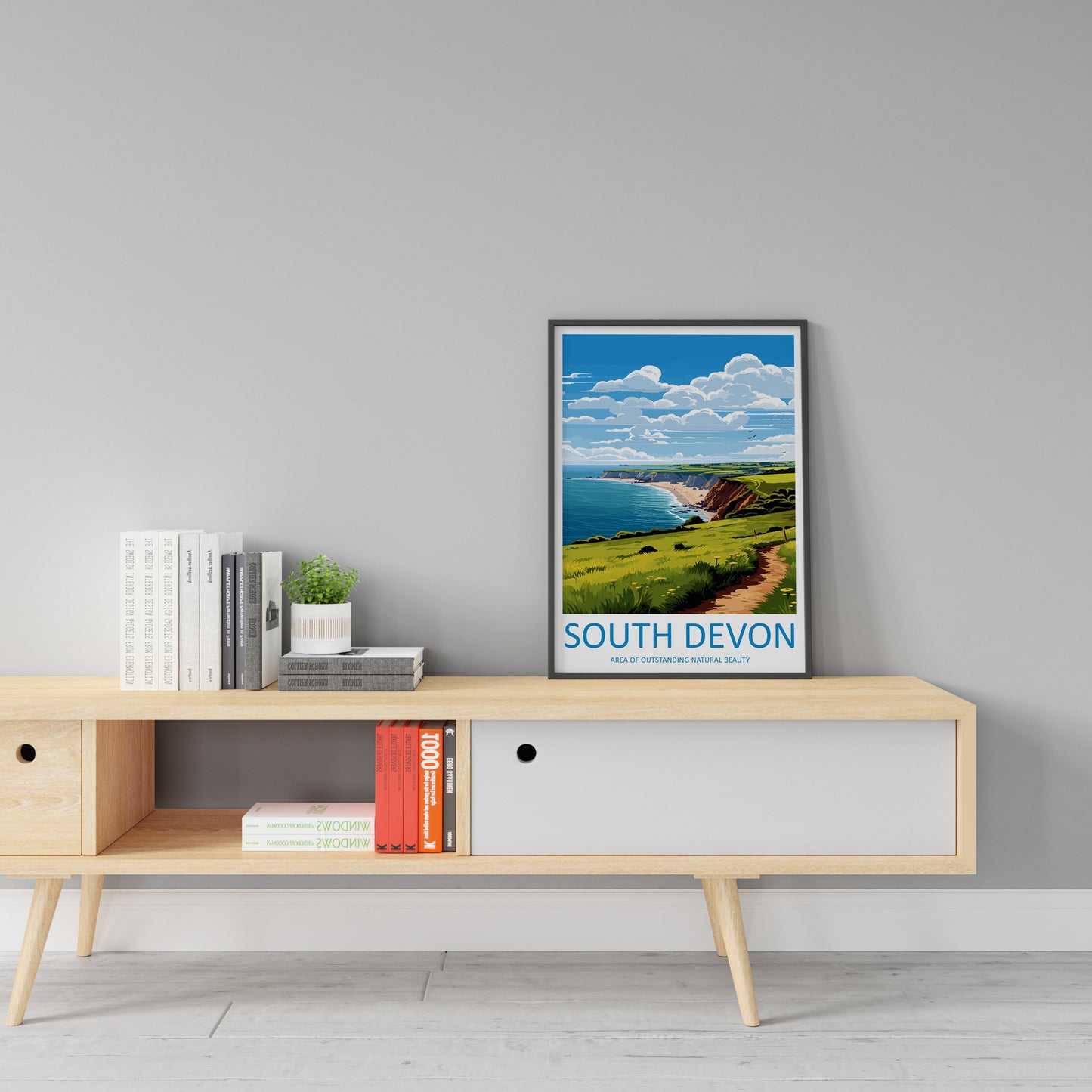 South Devon Travel Print Wall Art South Devon Wall Hanging Home Decor South Devon Gift Art Lovers Wall Art AONB Wall Print AONB Travel Print