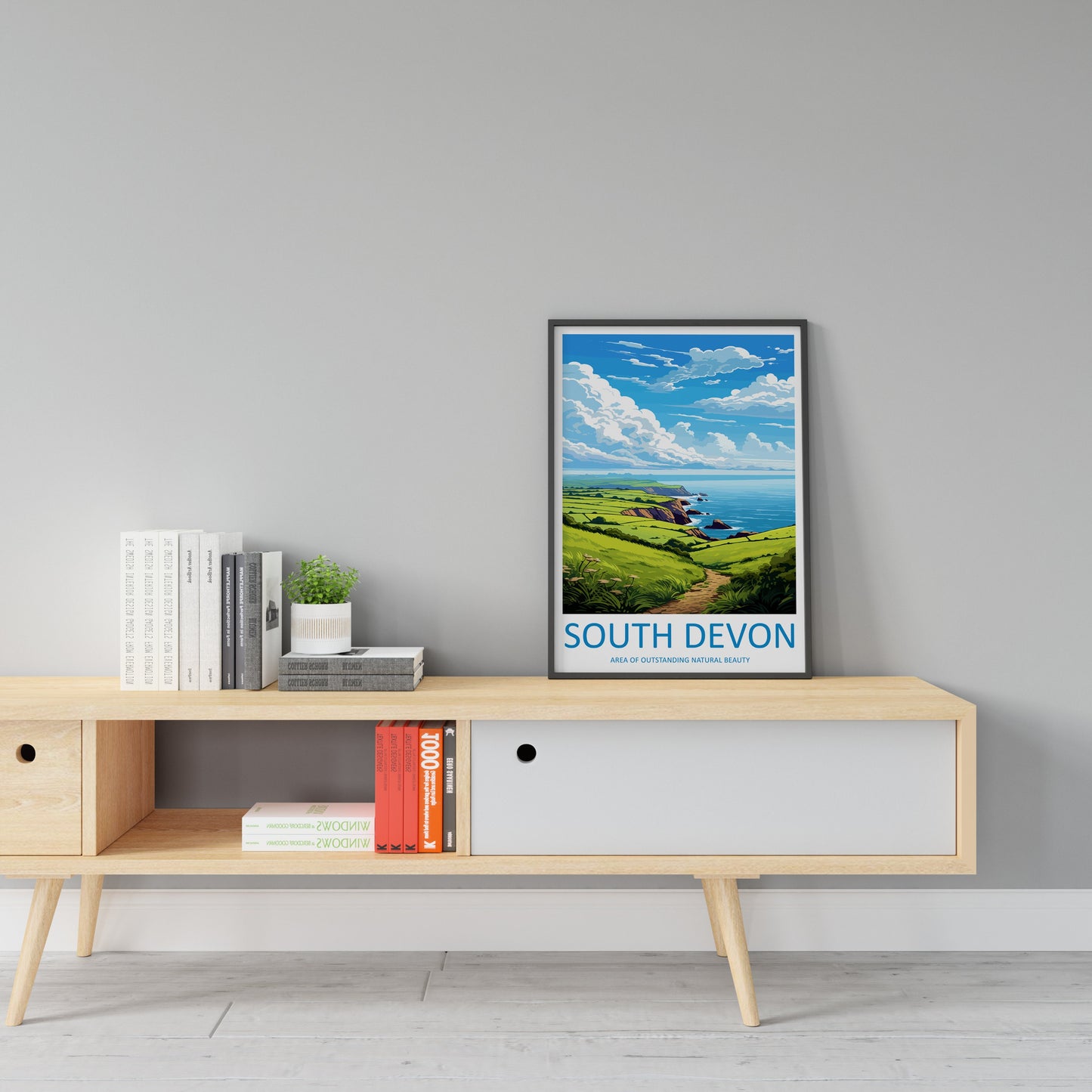 South Devon Travel Print Wall Art South Devon Wall Hanging Home Decor South Devon Gift Art Lovers Wall Art AONB Wall Print AONB Travel Print
