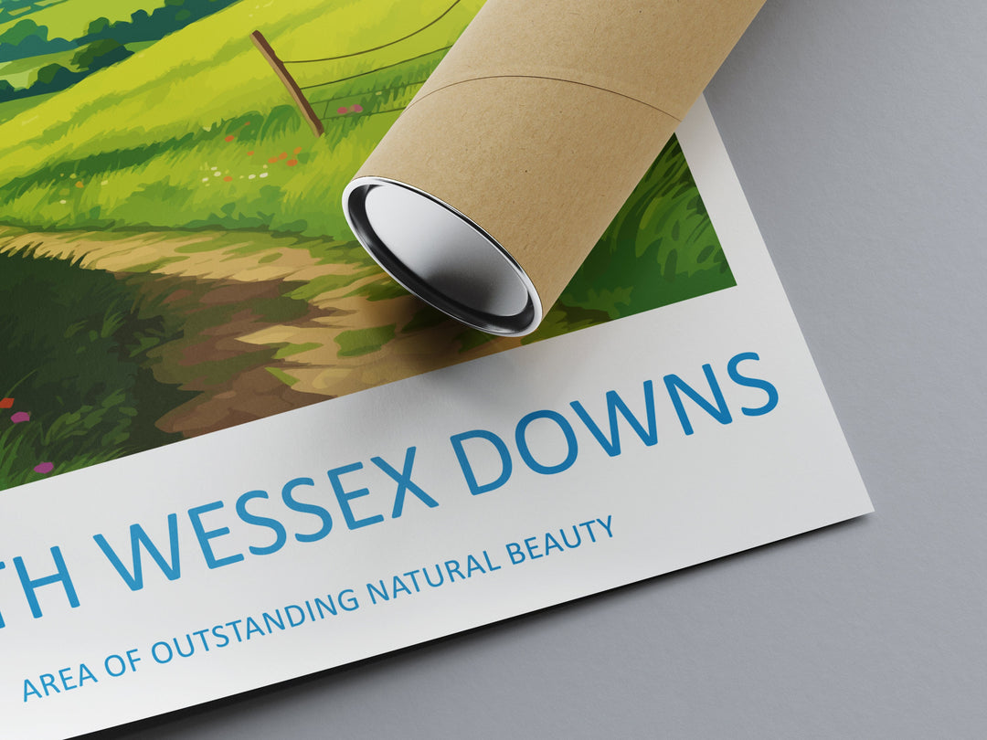 North Wessex Downs Travel Print Wall Art North Wessex Downs Wall Hanging Home Decor North Wessex Downs Gift Art Lovers Wall Art AONB Print