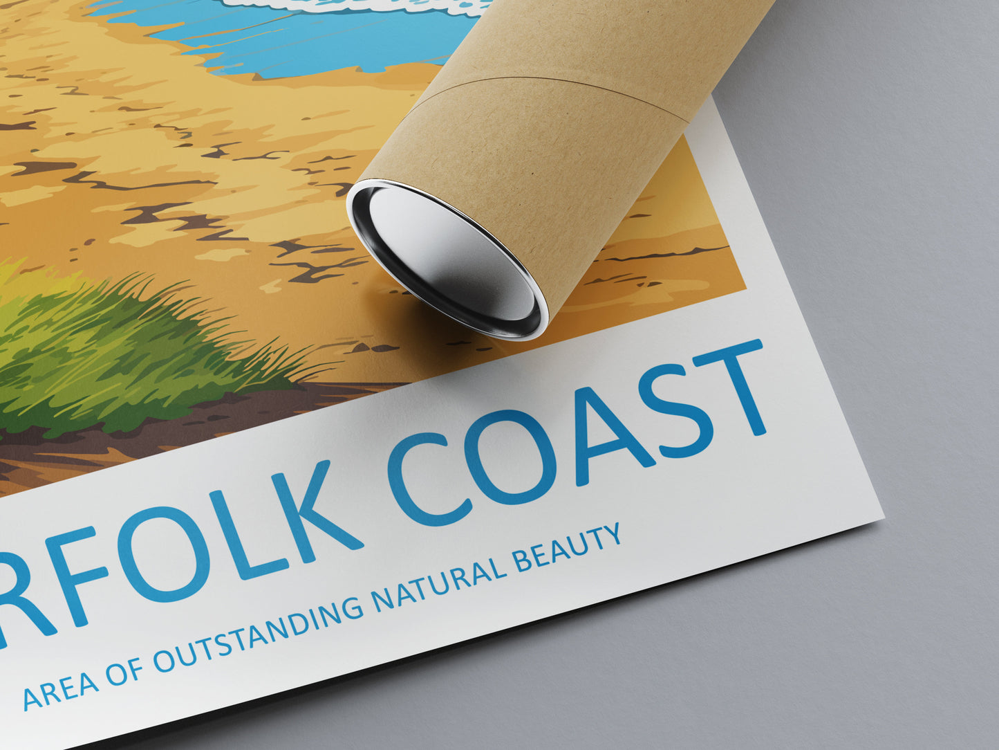 Norfolk Coast Travel Print Wall Art Norfolk Coast Wall Hanging Home Decor Norfolk Coast Gift Art Lovers Wall Art AONB Print Travel Poster