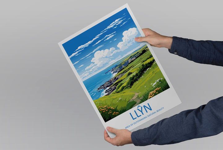 Llŷn Travel Print Wall Art Llŷn Wall Hanging Home Decor Llŷn Gift Art Lovers Wall Art AONB Print Travel Poster