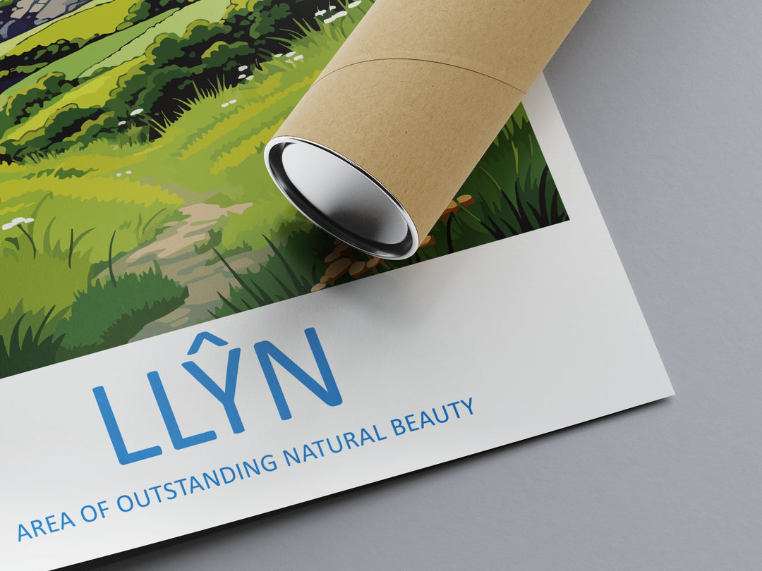 Llŷn Travel Print Wall Art Llŷn Wall Hanging Home Decor Llŷn Gift Art Lovers Wall Art AONB Print Travel Poster