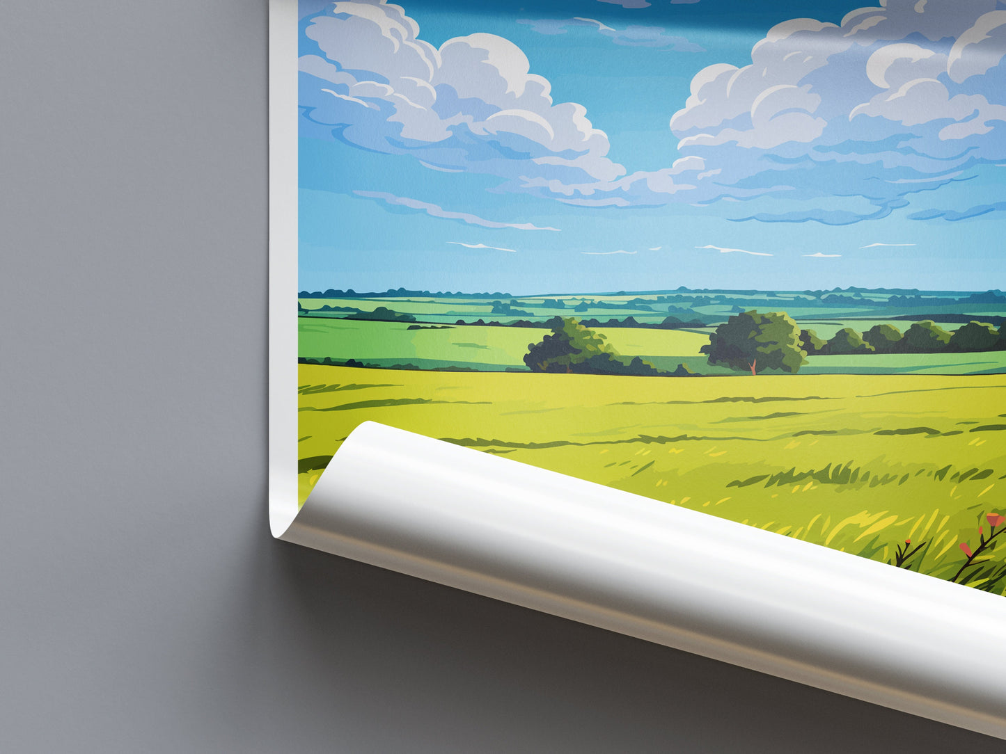 Howardian Hills Travel Print Wall Art Howardian Hills Wall Hanging Home Decor Howardian Hills Gift Art Lovers Wall Art AONB Print