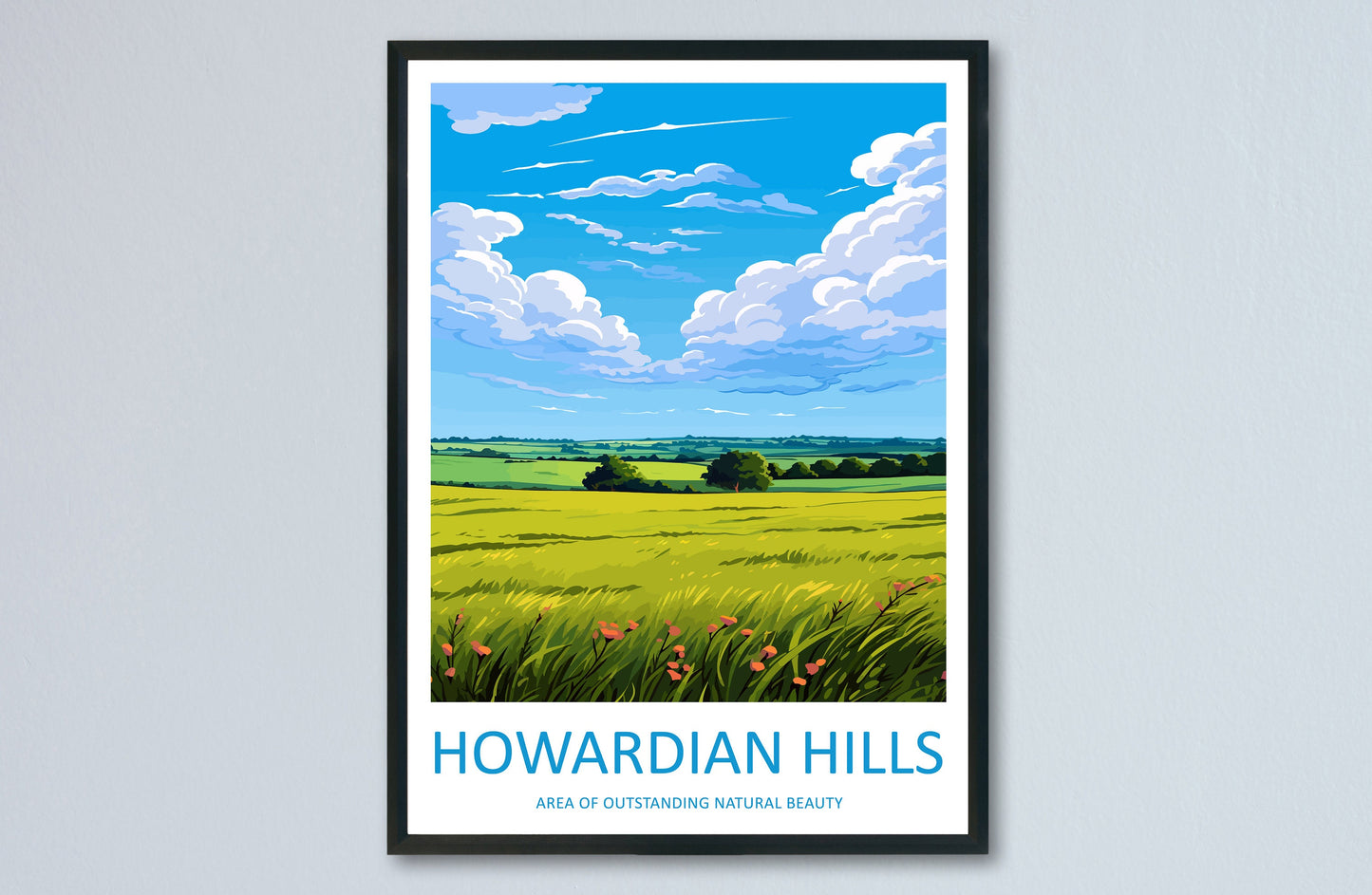 Howardian Hills Travel Print Wall Art Howardian Hills Wall Hanging Home Decor Howardian Hills Gift Art Lovers Wall Art AONB Print