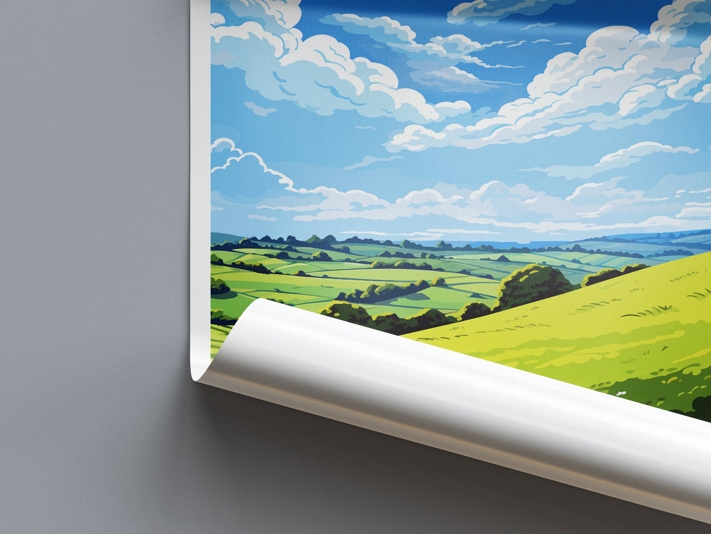 Howardian Hills Travel Print Wall Art Howardian Hills Wall Hanging Home Decor Howardian Hills Gift Art Lovers Wall Art AONB Print