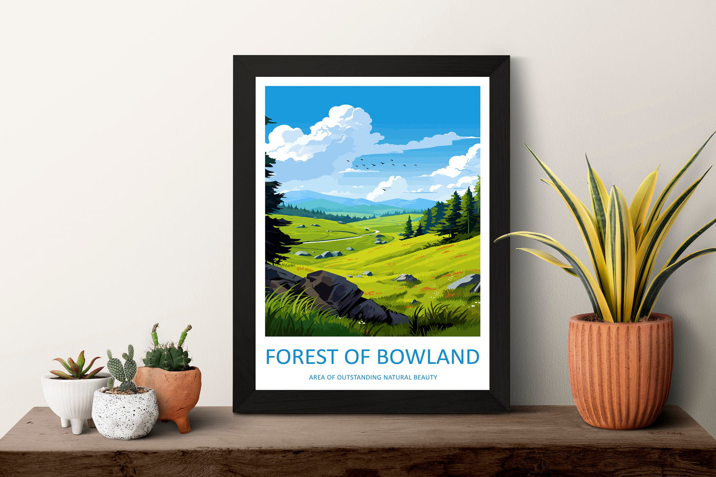 Forest Of Bowland Travel Print Wall Art Forest Of Bowland Wall Hanging Home Decor Forest Of Bowland Gift Art Lovers Wall Art AONB Print