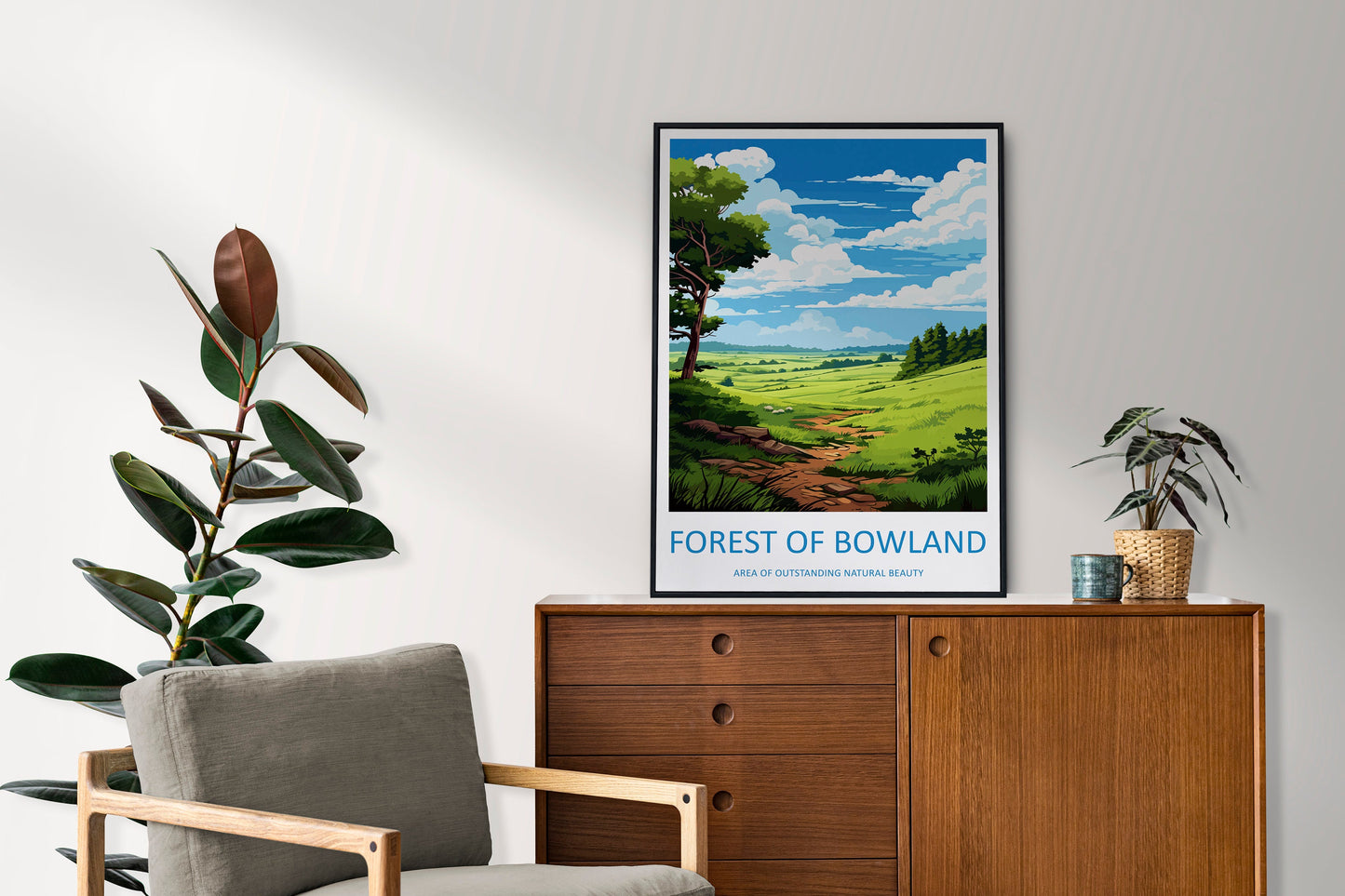 Forest Of Bowland Travel Print Wall Art Forest Of Bowland Wall Hanging Home Decor Forest Of Bowland Gift Art Lovers Wall Art AONB Print