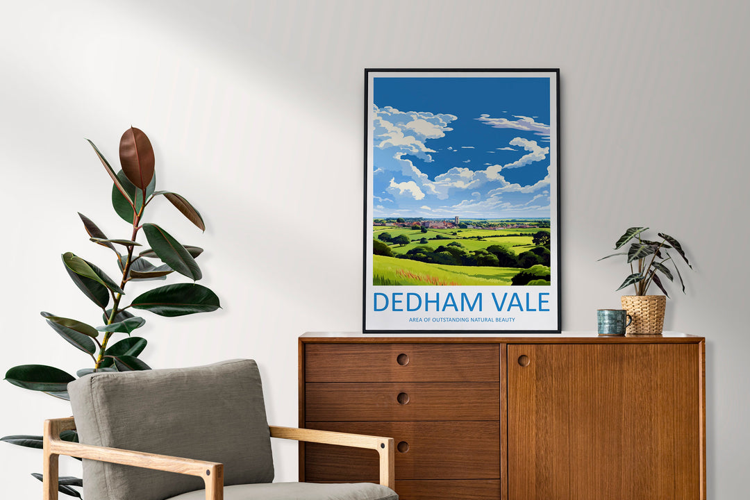 Dedham Vale Travel Print Wall Art Dedham Vale Wall Hanging Home Decor Dedham Vale Gift Art Lovers Wall Art AONB Print