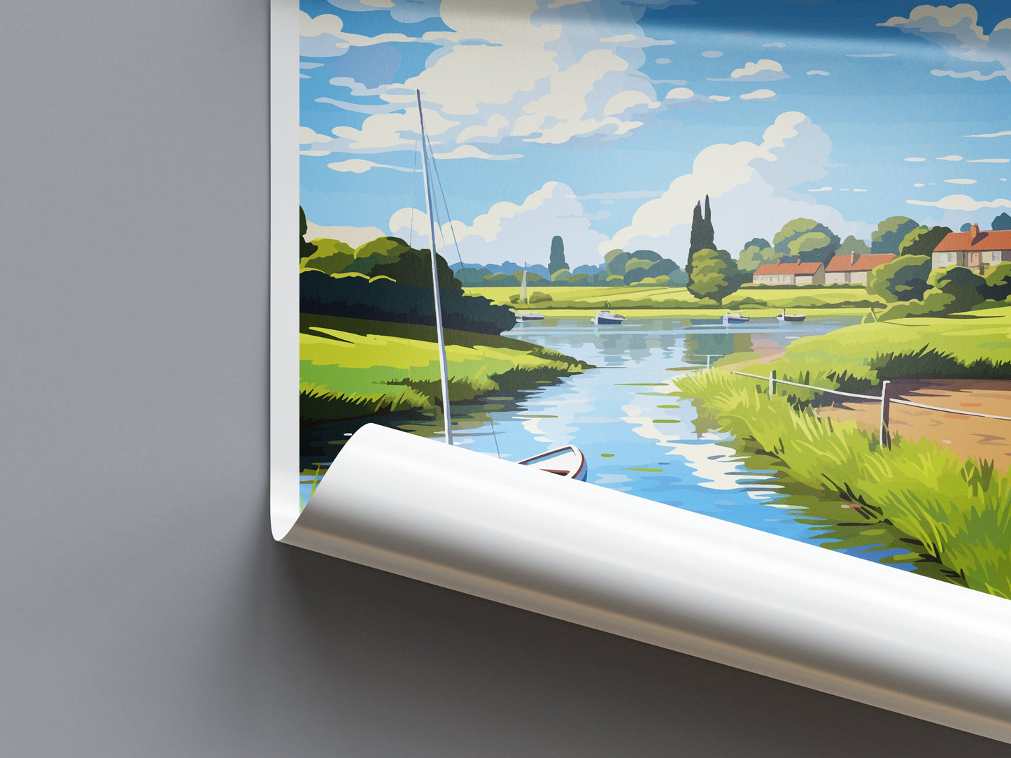 Dedham Vale Travel Print Wall Art Dedham Vale Wall Hanging Home Decor Dedham Vale Gift Art Lovers Wall Art AONB Print