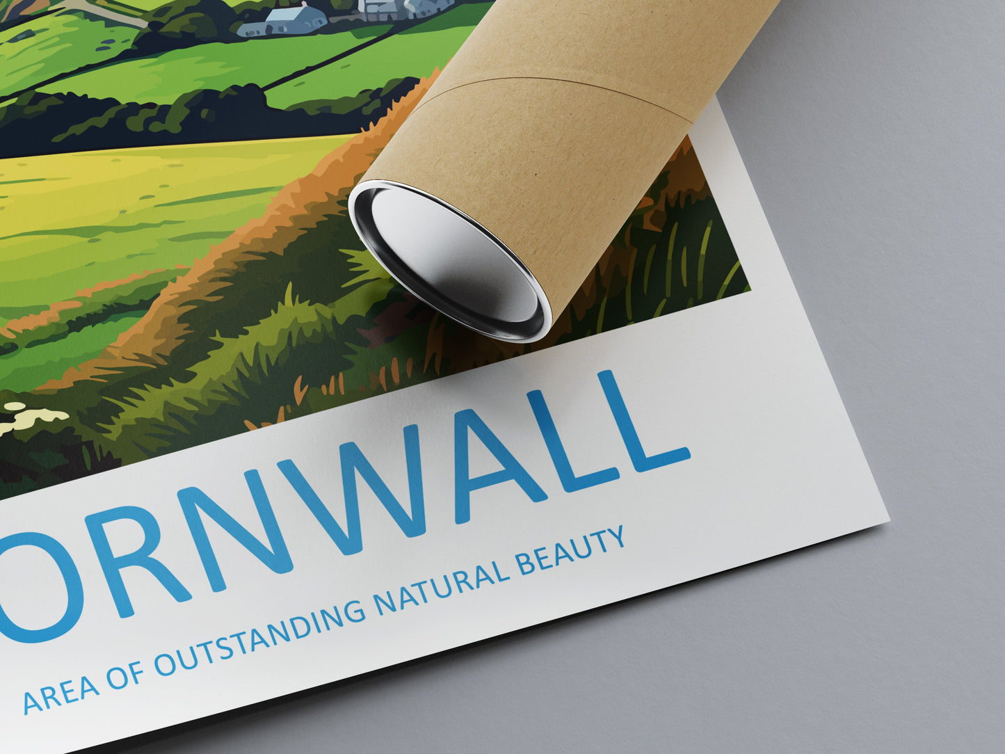 Cornwall Travel Print Wall Art Cornwall Wall Hanging Home Decor Cornwall Gift Art Lovers Wall Art AONB Print
