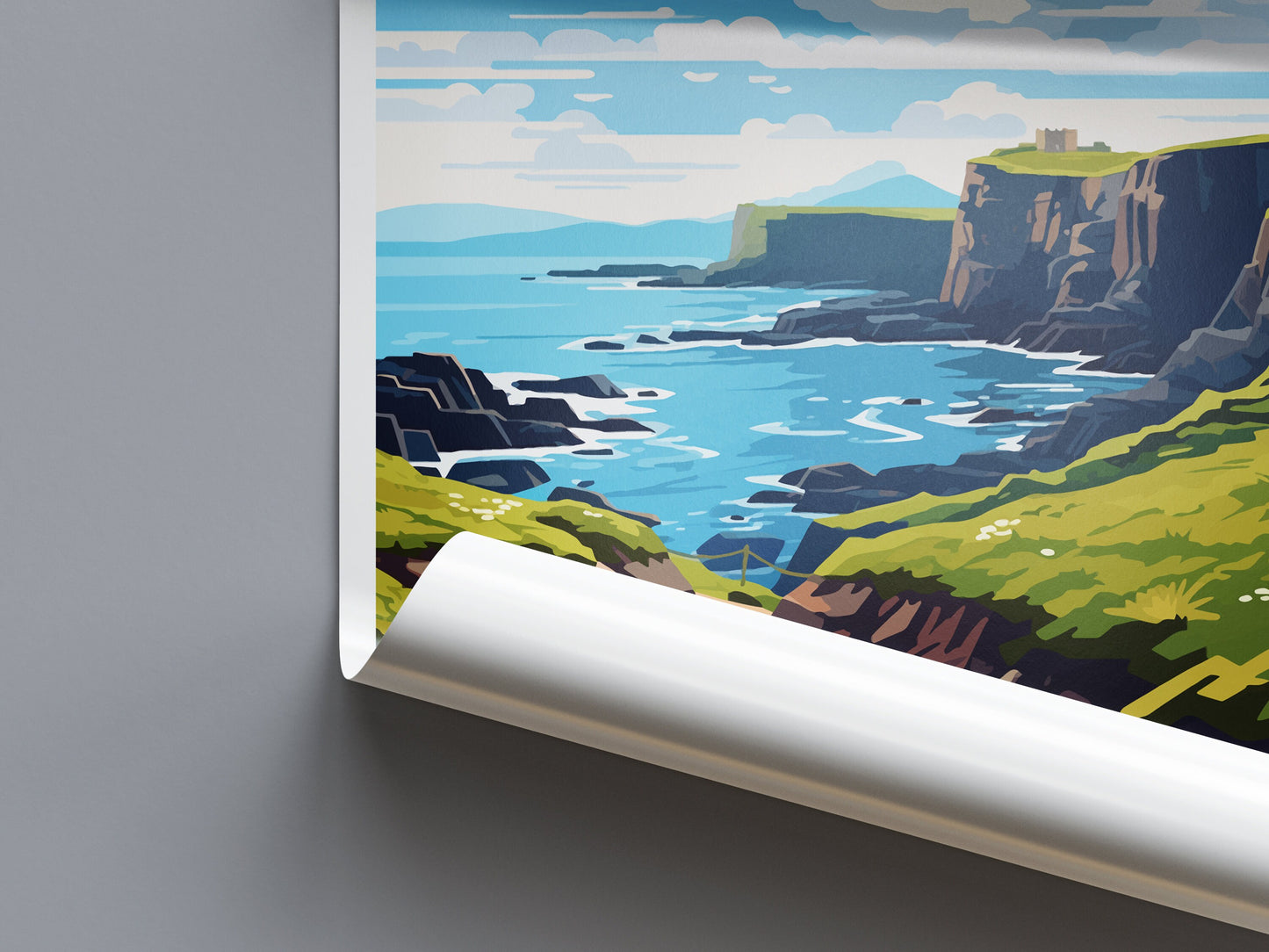 Causeway Coast Travel Print Wall Art Causeway Coast Wall Hanging Home Decor Causeway Coast Gift Art Lovers Wall Art AONB Print