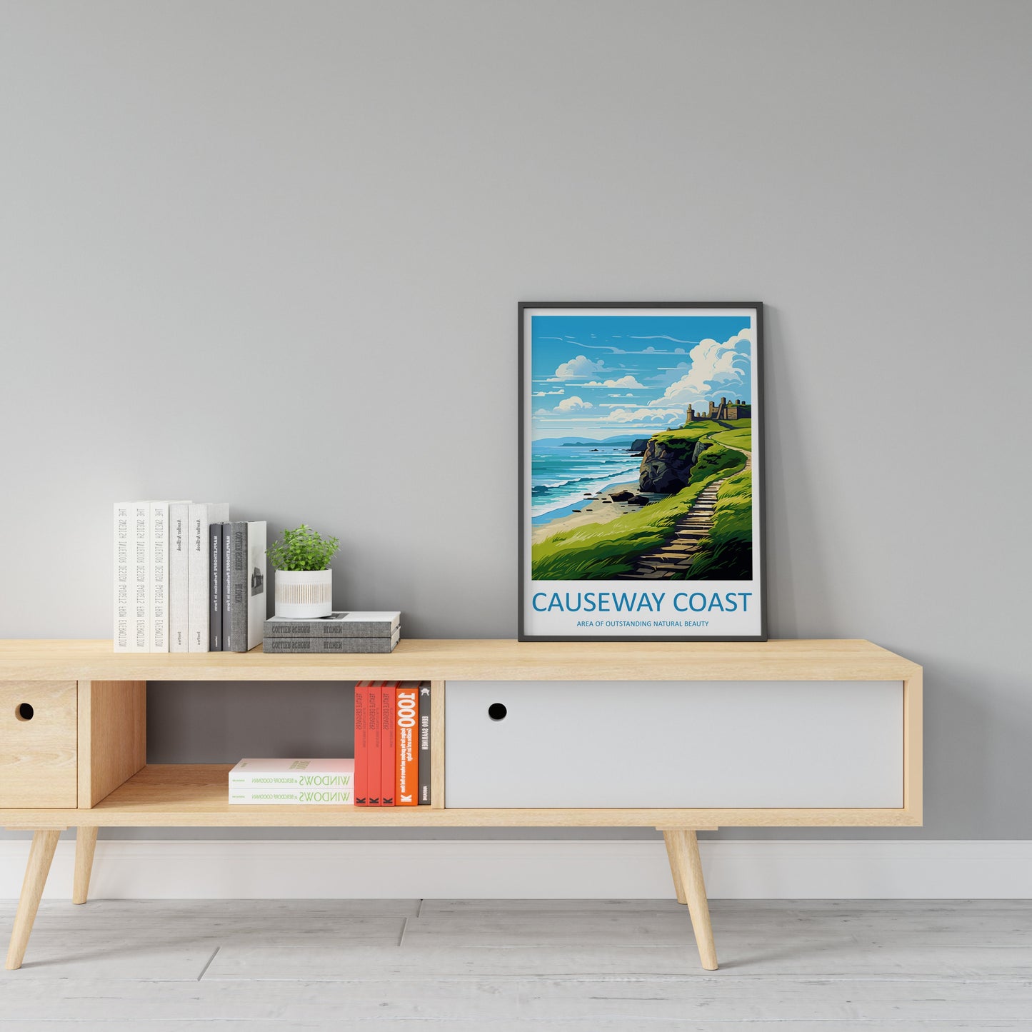 Causeway Coast Travel Print Wall Art Causeway Coast Wall Hanging Home Decor Causeway Coast Gift Art Lovers Wall Art AONB Print