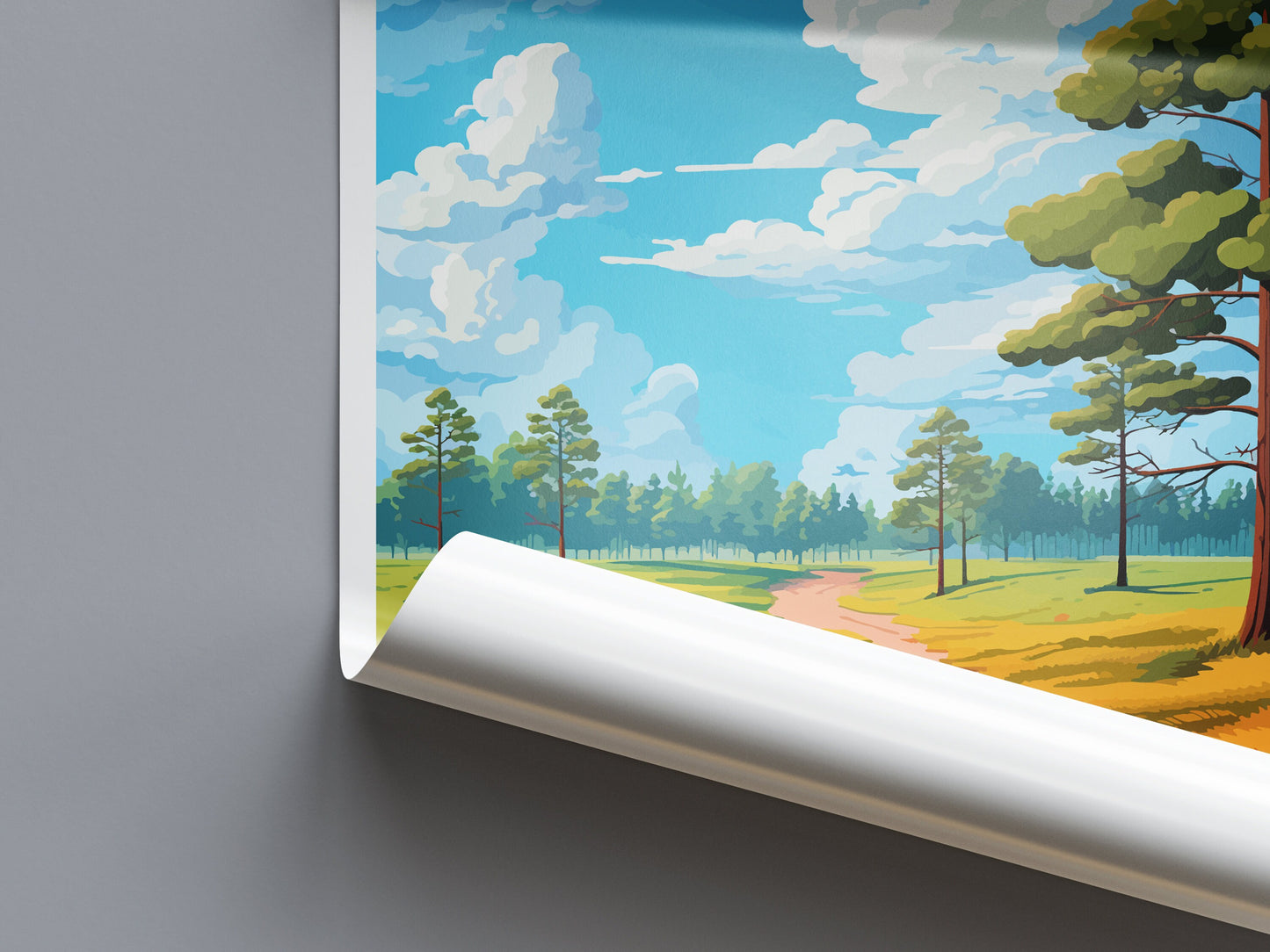 Cannock Chase Travel Print Wall Art Cannock Chase Wall Hanging Home Decor Cannock Chase Gift Art Lovers Wall Art AONB Print