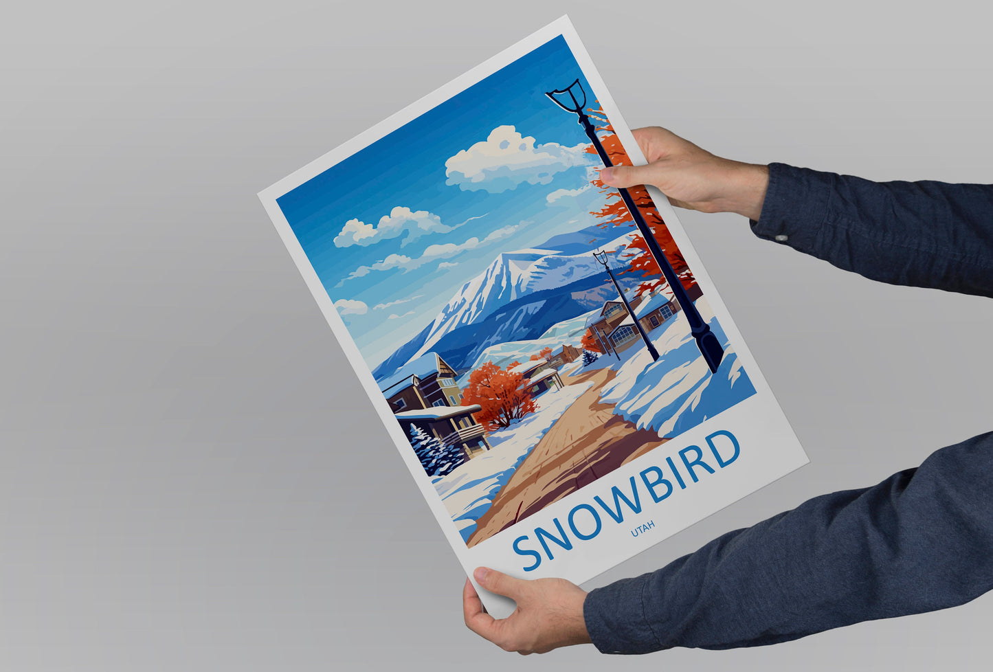 Snowbird Travel Print Wall Art Snowbird Wall Hanging Home Décor Snowbird Gift Art Lovers Utah Art Lover Gift Travel Posters Wall Art