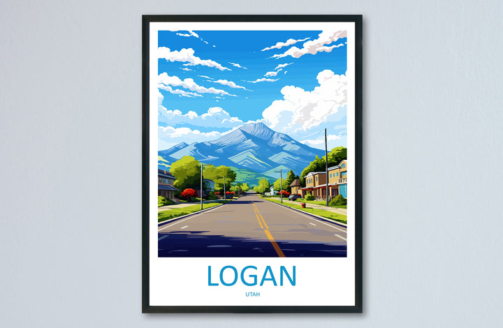 Logan Travel Print Wall Art Logan Wall Hanging Home Décor Logan Gift Art Lovers Utah Art Lover Gift Travel Poster
