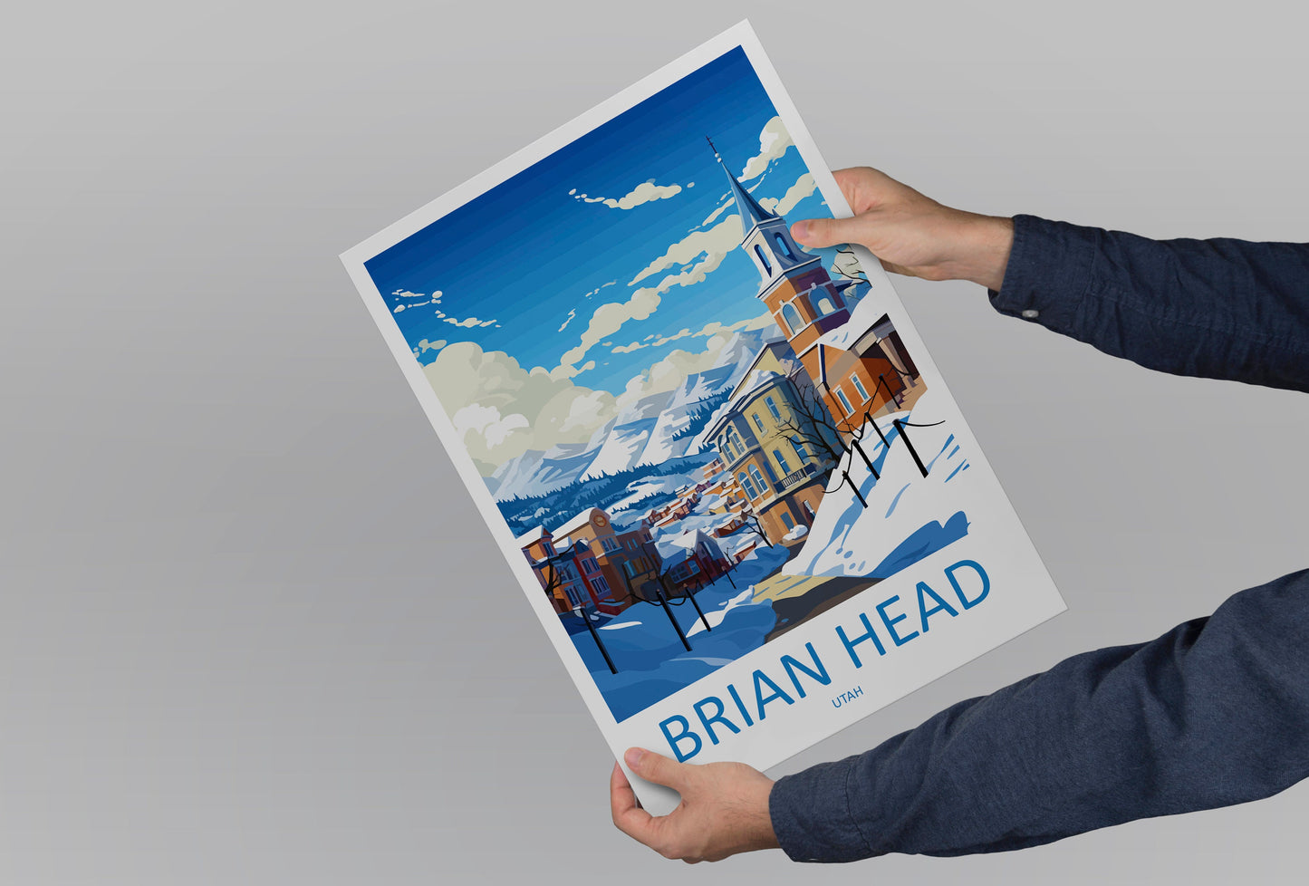 Brian Head Travel Print Wall Art Brian Head Wall Hanging Home Décor Brian Head Art Lovers Utah Art Lover Gift