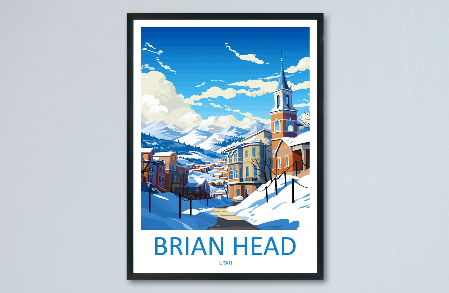 Brian Head Travel Print Wall Art Brian Head Wall Hanging Home Décor Brian Head Art Lovers Utah Art Lover Gift