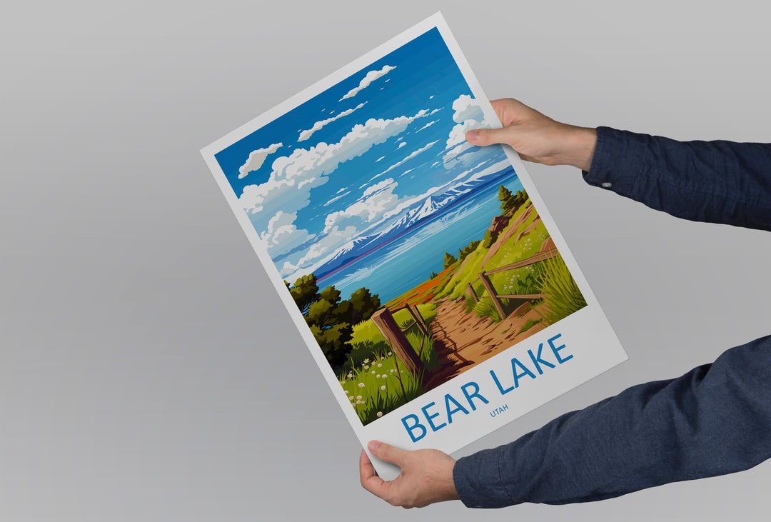 Bear Lake Travel Print Wall Art Bear Lake Wall Hanging Home Décor Bear Lake Art Lovers Utah Art Lover Gift