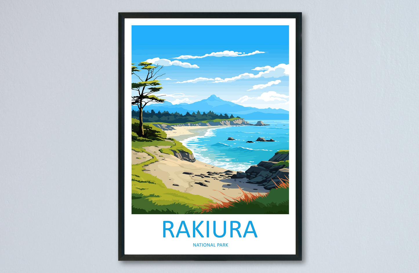 Rakiura National Park Travel Print Wall Art Rakiura National Park Wall Hanging Home Décor Rakiura National Park Gift Art Lovers New Zealand