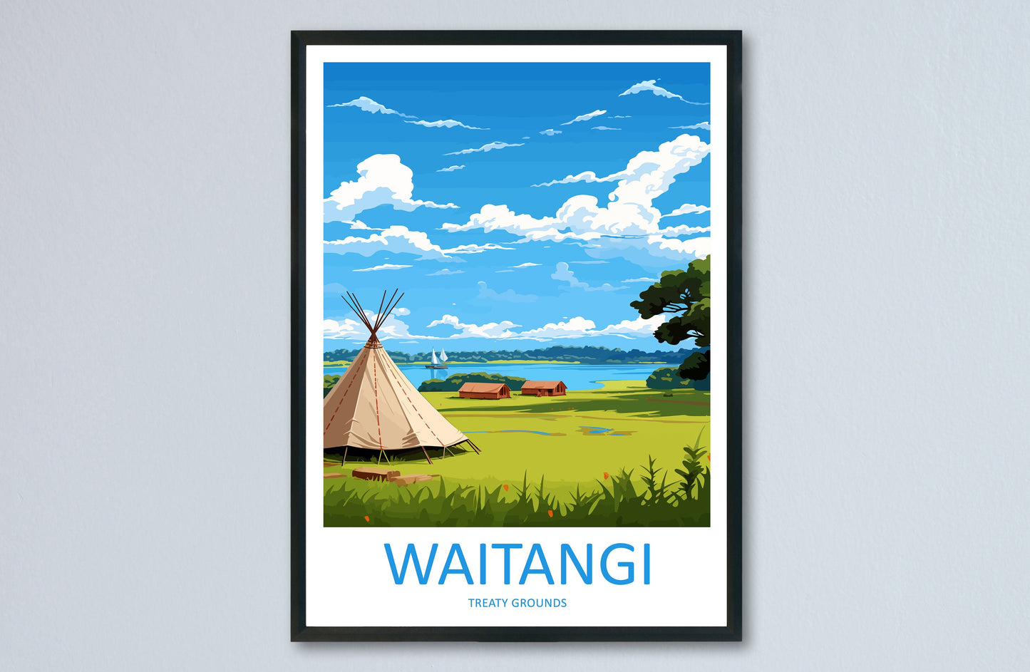 Waitangi Treaty Grounds Travel Print Wall Art Waitangi Treaty Grounds Wall Hanging Home Décor Waitangi Treaty Grounds New Zealand