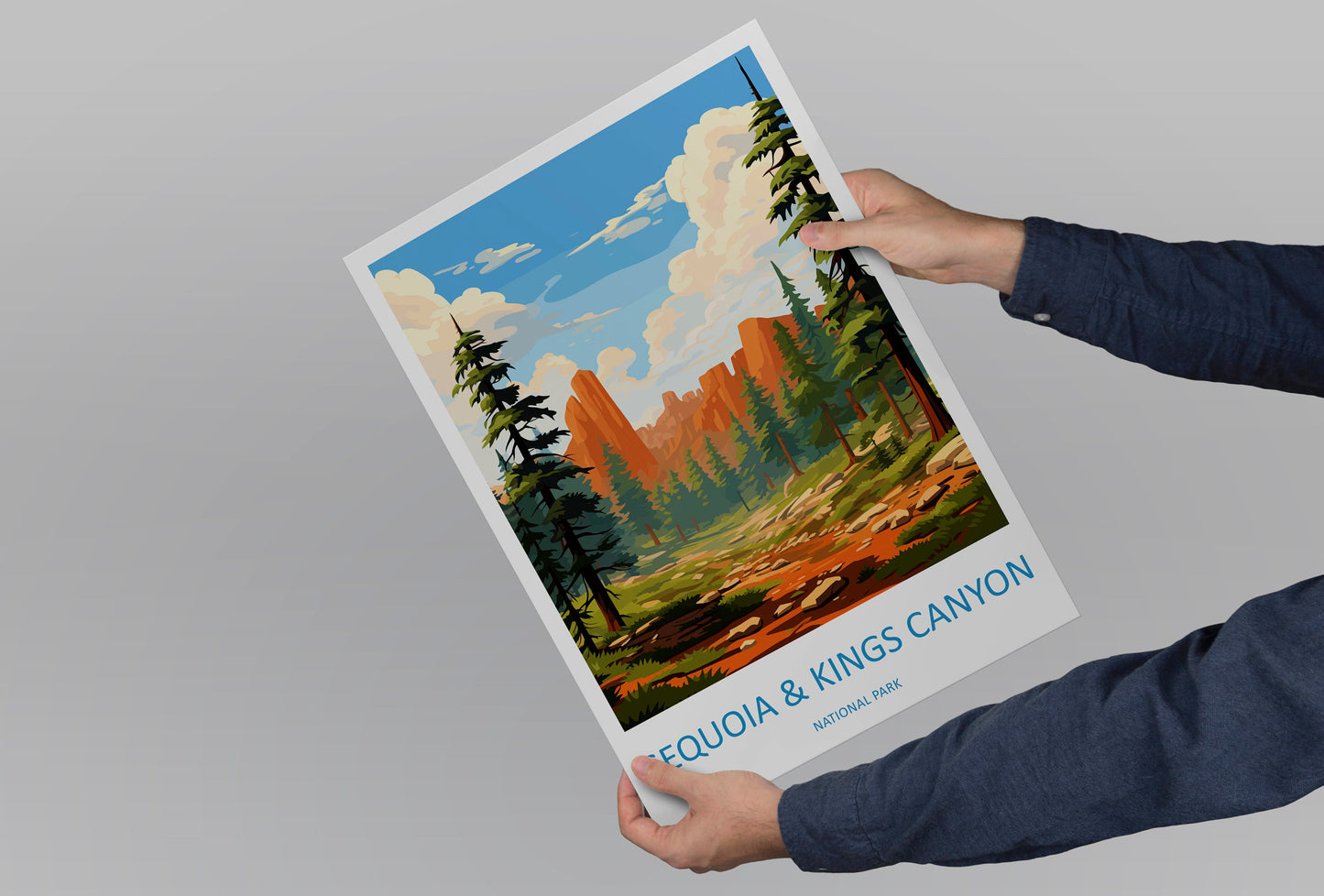 Sequoia Kings Canyon National Park Travel Print Wall Art Sequoia Kings Canyon Wall Hanging Home Décor Sequoia Kings Canyon Gift Art