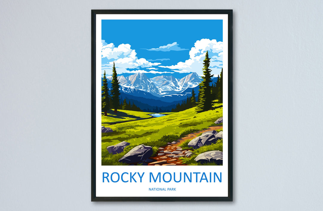 Rocky Mountain National Park Travel Print Wall Art Rocky Mountain Wall Hanging Home Décor Rocky Mountain Gift Art Lovers Colorado Art