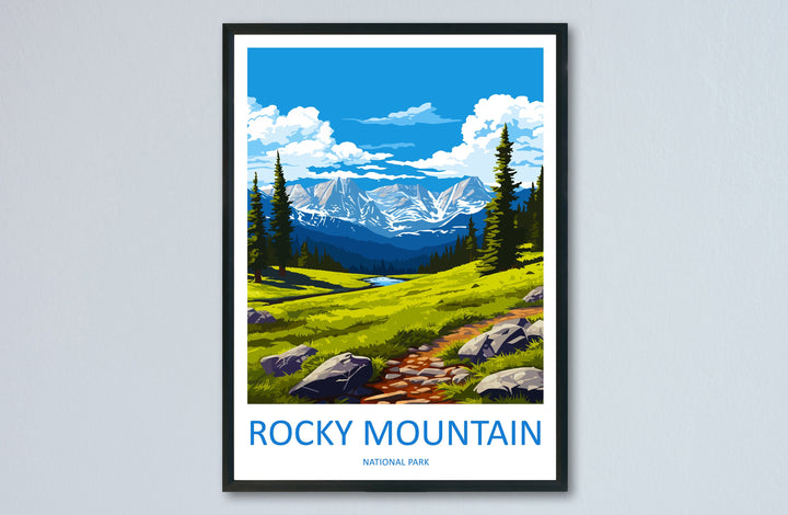 Rocky Mountain National Park Travel Print Wall Art Rocky Mountain Wall Hanging Home Décor Rocky Mountain Gift Art Lovers Colorado Art
