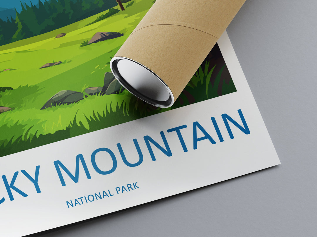 Rocky Mountain National Park Travel Print Wall Art Rocky Mountain Wall Hanging Home Décor Rocky Mountain Gift Art Lovers Colorado Art