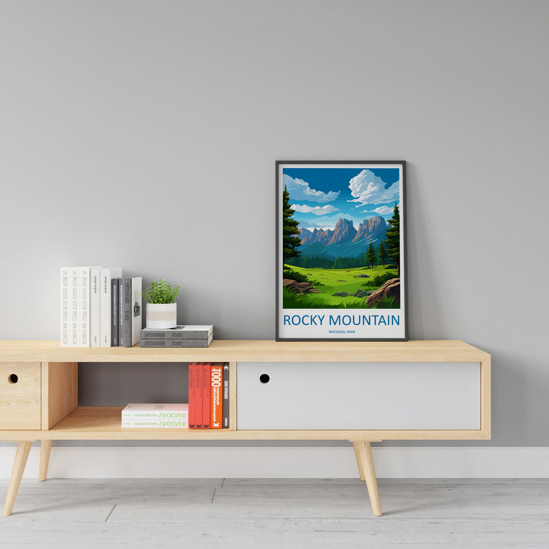 Rocky Mountain National Park Travel Print Wall Art Rocky Mountain Wall Hanging Home Décor Rocky Mountain Gift Art Lovers Colorado Art