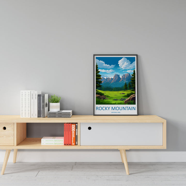 Rocky Mountain National Park Travel Print Wall Art Rocky Mountain Wall Hanging Home Décor Rocky Mountain Gift Art Lovers Colorado Art