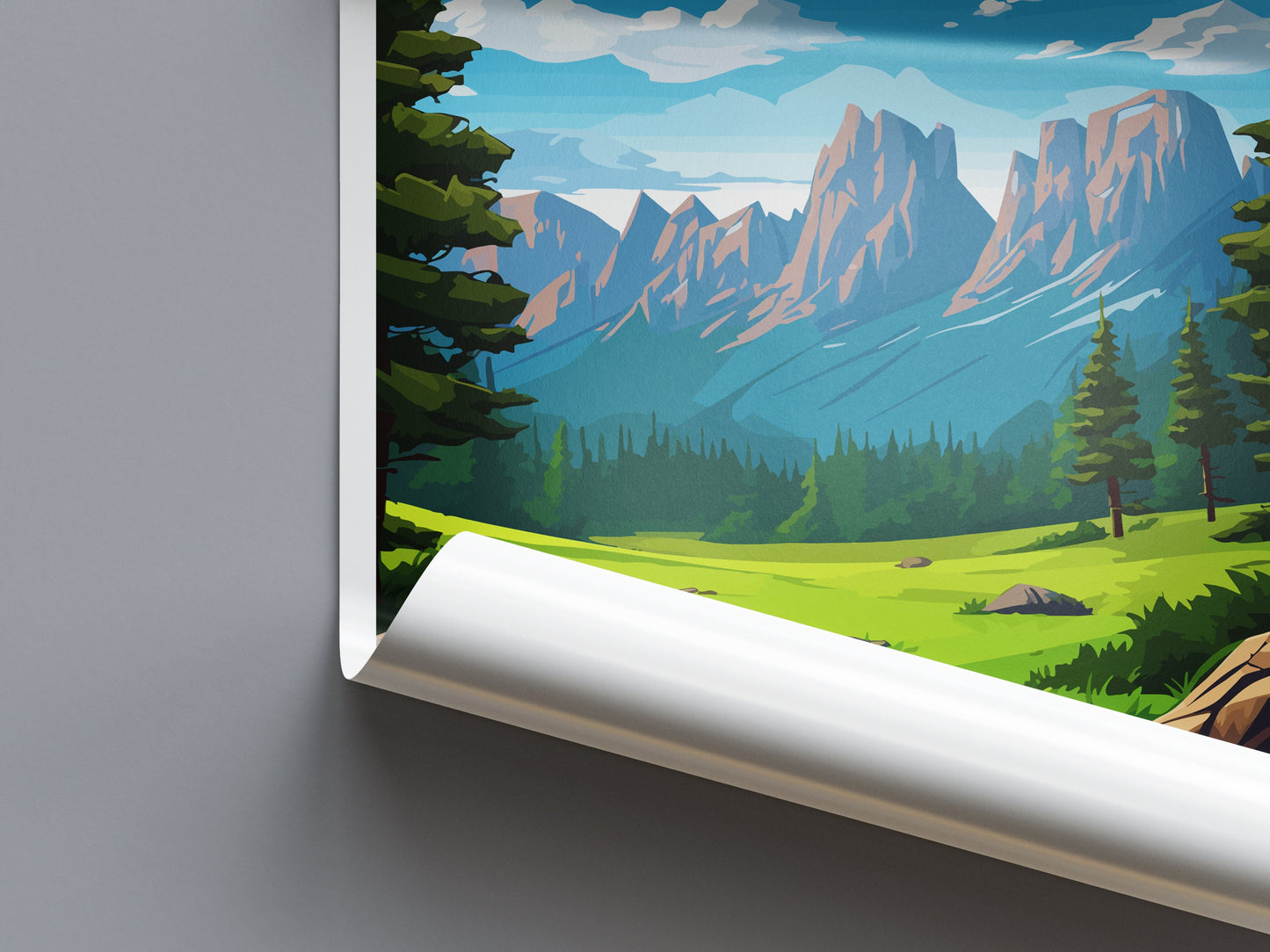 Rocky Mountain National Park Travel Print Wall Art Rocky Mountain Wall Hanging Home Décor Rocky Mountain Gift Art Lovers Colorado Art