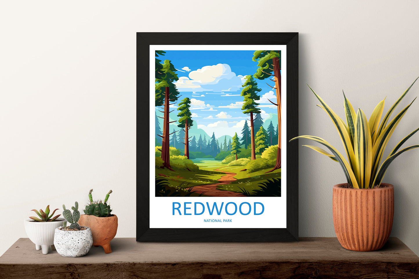 Redwood National Park Travel Print Wall Art Redwood Wall Hanging Home Décor Redwood Gift Art Lovers California Art Lover Gift