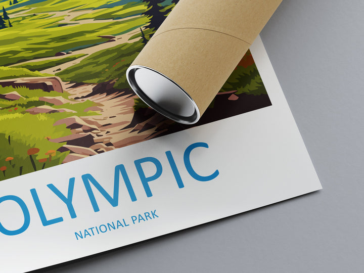 Olympic National Park Travel Print Wall Art Olympic National Park Wall Hanging Home Décor Olympic National Park Art Gift Poster